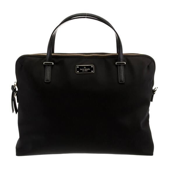 EUC Kate Spade New York Wilson Road Daveney Black Nylon Laptop Bag Briefcase - Picture 3 of 12